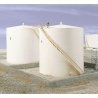 Tall Oil Storage Tank w/Berm -- Kit - Tank: 6` Diameter x 6-1/4` Tall 15.2 x 15.9cm, HO, Walthers Cornerstone 3168