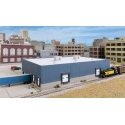 Modern Steel Warehouse -- Kit - 10-1/2 x 6-5/16 x 2-13/64′ 26.7 x 16 x 5.6cm, N, Walthers Cornerstone 3855