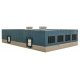 Modern Steel Warehouse -- Kit - 10-1/2 x 6-5/16 x 2-13/64′ 26.7 x 16 x 5.6cm, N, Walthers Cornerstone 3855