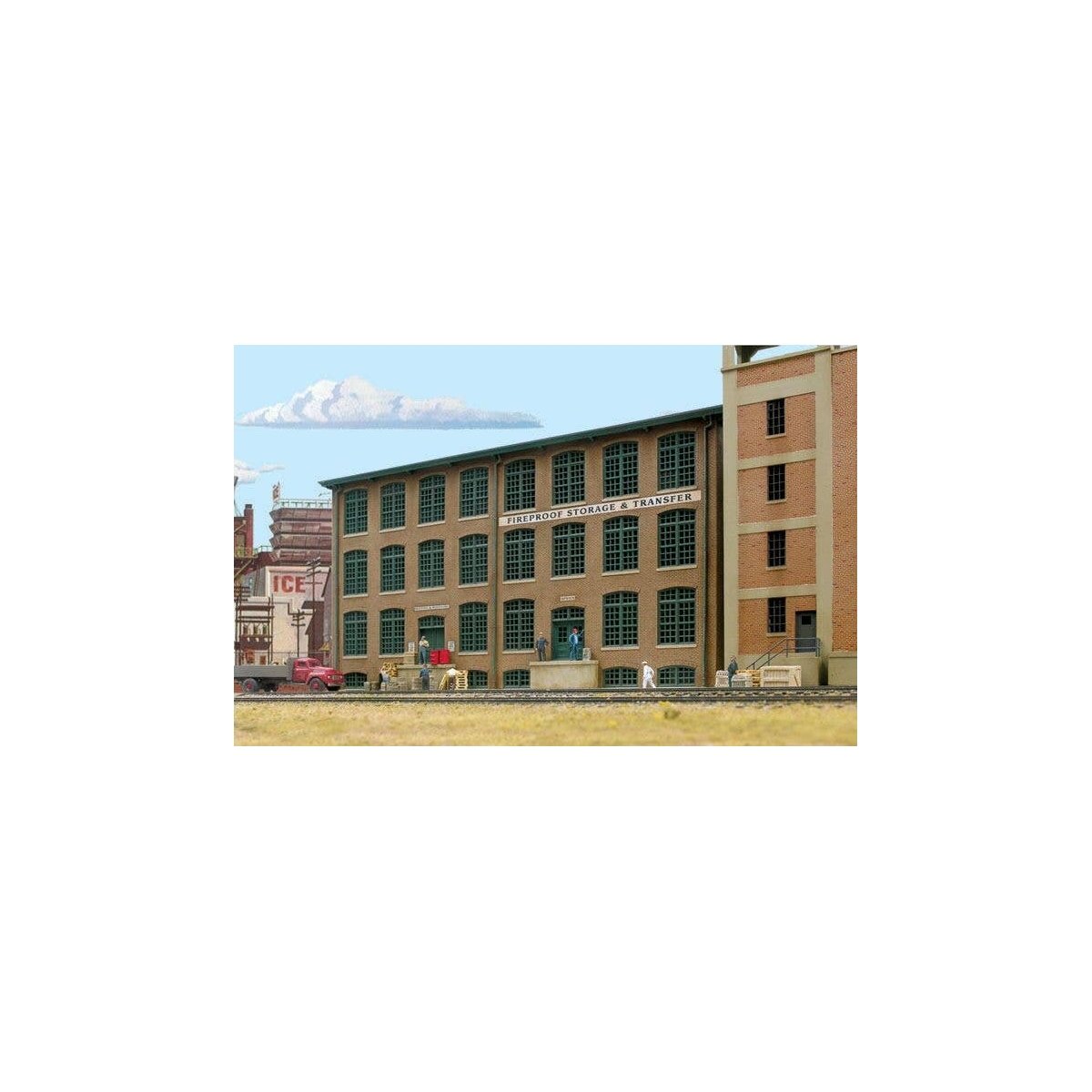 Fireproof Storage and Transfer Background Building -- Kit, HO, Walthers Cornerstone 3189