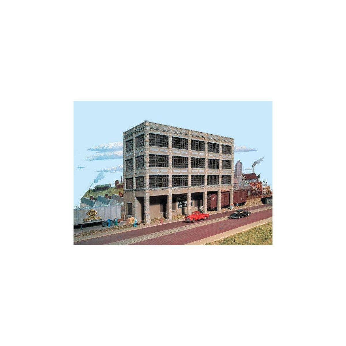 Heritage Furniture Background Building -- Kit - Back Wall 11-3/8 x 4-3/4 x 8-15/16′ 28.4 x , HO, Walthers Cornerstone 3164