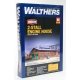 2-Stall Enginehouse -- Kit - 12-3/4 x 7 x 5-1/4′ 31.8 x 17.5 x 13.1cm - Holds Locos To 11-5, HO, Walthers Cornerstone 3007