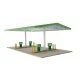 Modernized Gas Station -- Kit - Main Building: 10-1/2 x 9 x 3-3/16′ 26.6 x 22.8 x 8cm, HO, Walthers Cornerstone 3542