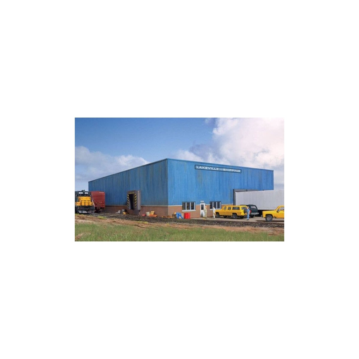 Lakeville Modern-Style Warehouse -- Kit - 12 x 19 x 4′ 30.5 x 48.3 x 10.2cm, HO, Walthers Cornerstone 2917