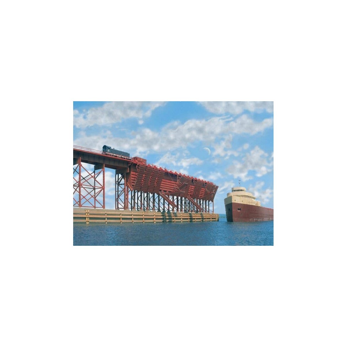 Ore Dock -- Kit - 48-1/2 x 5′ 121.2 x 12.5cm, HO, Walthers Cornerstone 3065
