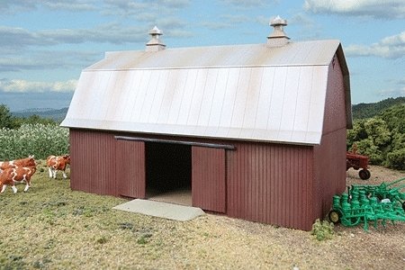Meadowhead Barn -- Kit - 7 x 4-1/2 x 4-5/16′ 18 x 11.5 x 11cm, HO, Walthers Cornerstone 3330
