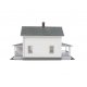 Company House pkg(2) -- Kit - Each: 6-7/16 x 2-13/16 x 3-3/4′ 16.3 x 7.1 x 9.4cm, HO, Walthers Cornerstone 3790