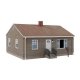Postwar Prefab House -- Kit - 4-1/4 x 3-1/2 x 2-3/8′ 10.8 x 8.8 x 6cm, HO, Walthers Cornerstone 4152