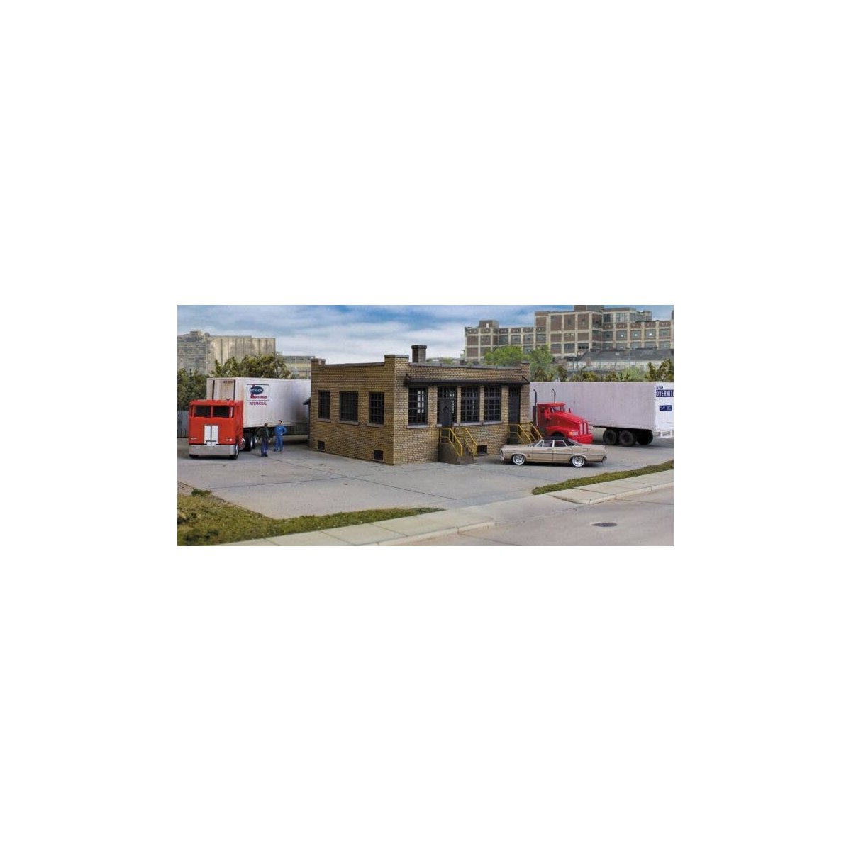 Industry Office -- Kit - 4-3/4 x 6-1/4 x 2-3/4′ 12.1 x 15.9 x 5.1cm, HO, Walthers Cornerstone 4020