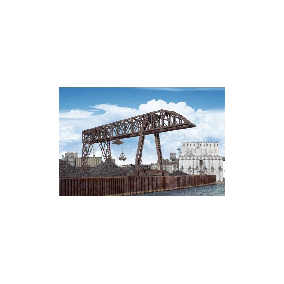 Bridge Crane -- Kit - 10-1/4 x 9′ 26 x 22.9cm Variable Length, HO, Walthers Cornerstone 2906