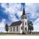 Cottage Grove Church -- Kit - 7 x 3-1/2 x 8′ 17.8 x 8.9 x 20.3cm, HO, Walthers Cornerstone 3655