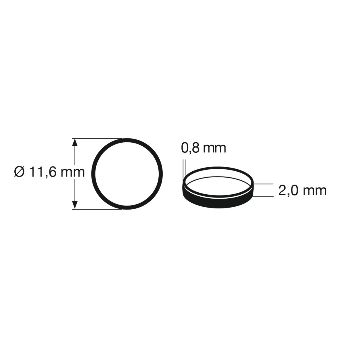 Traction tyre set -- Haftreifen-Satz -- 11.6 x 2 mm - 10 pcs - H0 - Roco Fleischmann 648001