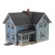 Lancaster Farm House -- Kit - 2-1/2 x 3-1/4 x 2-5/16′ 6.3 x 8.3 x 5.9cm, N, Walthers Cornerstone 3890
