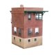 Pennsylvania Railroad Brick Interlocking Tower w/Flat Roof -- Kit - 5-1/4 x 3-1/8 x 5-5/8′ , HO, Walthers Cornerstone 3554
