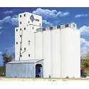 ADM(R) Grain Elevator -- Kit - 5-7/8 x 8-7/8 x 9′ 14.9 x 22.5 x 22.8cm, N, Walthers Cornerstone 3225