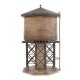 Wood Water Tank -- Kit - 3-1/2 x 3-7/8 x 6-5/8′ 8.7 x 9.6 x 16.5cm, HO, Walthers Cornerstone 3531