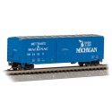 ACF 50`6` Outside-Braced Sliding-Door Boxcar - Ready to Run - Silver Series -- Detroit & Mackinac 2463 (blue, white Yes Michigan