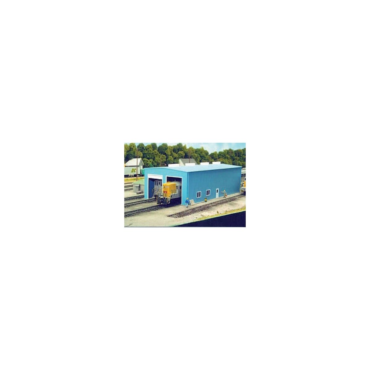 Modern 1- or 2-Stall Engine House -- Kit - 5-1/2 x 11′ 14 x 27.9cm, HO, Pikestuff 8