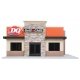DQ Grill & Chill(R) -- Kit - 7-1/4 x 5-3/8 x 2-3/4′ 18.4 x 13.6 x 6.9cm, HO, Walthers Cornerstone 3485