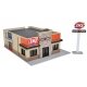 DQ Grill & Chill(R) -- Kit - 7-1/4 x 5-3/8 x 2-3/4′ 18.4 x 13.6 x 6.9cm, HO, Walthers Cornerstone 3485