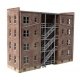 Parkview Terrace Background Building -- Kit - 7-3/4 x 2-3/16 x 6′ 19.7 x 5.6 x 15.2cm, HO, Walthers Cornerstone 3177