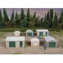 Metal Yard Shed -- Kit - Set of 2 each of 3 styles, HO, Walthers Cornerstone 4123