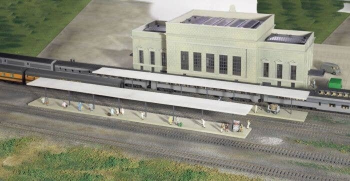 Butterfly-Style Station Platform Shelter -- Kit pkg(8), N, Walthers Cornerstone 3258