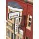 Perfect Perk Cafe -- Kit - 3-1/8 x 5-1/2 x 4-1/2′ 7.9 x 13.9 x 11.4cm, HO, Walthers Cornerstone 3468
