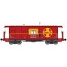 International Car Half-Bay Window Caboose - Ready to Run -- Santa Fe 999653 (red, yellow, Large Logo), N, Bluford Shops 40180