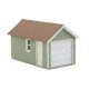 Single-Car Garage pkg(2) -- Kit - Each: 2-5/8 x 1-5/8 x 1-11/16′ 6.6 x 4 x 4.1cm, HO, Walthers Cornerstone 3796