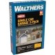 Single-Car Garage pkg(2) -- Kit - Each: 2-5/8 x 1-5/8 x 1-11/16′ 6.6 x 4 x 4.1cm, HO, Walthers Cornerstone 3796