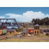 Trackside Structures Set -- Kit - Three structures and accessories, N, Walthers Cornerstone 3852