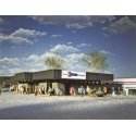 Amtrak(R) Station -- Kit - 8-1/2 x 11-13/16′ 21.6 x 30cm, HO, Walthers Cornerstone 3038