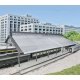 Train Shed with Clear Roof -- Kit: 22-3/8 x 11-9/16 x 6-1/4′ 56.8 x 29.3 x 15.8cm, HO, Walthers Cornerstone 2984