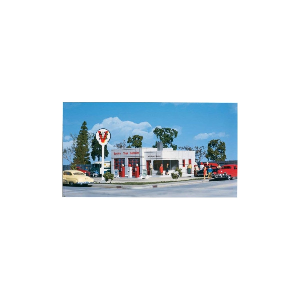 Al`s Victory Service -- Kit - 4 x 6 x 2-1/16` 10 x 15 x 5.8cm, HO, Walthers Cornerstone 3072