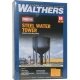 Steel Water Tank -- Kit - 3-1/4 x 3 x 7′ 11.3 x 7.5 x 17.5 cm, HO, Walthers Cornerstone 3043