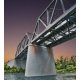 Double-Track Railroad Bridge Concrete Pier 2-Pack -- Kit 5-7/16 x 1-1/4 x 5-1/8′ 13.8 x 3.1, HO, Walthers Cornerstone 4552