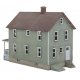 Two-Story Frame House -- Kit - 3-3/8 x 1-1/2 x 2-3/8′ 8.6 x 4 x 5.9cm, N, Walthers Cornerstone 3888