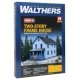 Two-Story Frame House -- Kit - 5 x 2-1/2 x 4-1/16′ 12.7 x 6.3 x 10.3cm, HO, Walthers Cornerstone 3786