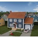 Colonial House -- Kit - 6-3/4 x 5 x 4-3/4′ 17.1 x 12.7 x 12cm, HO, Walthers Cornerstone 4153