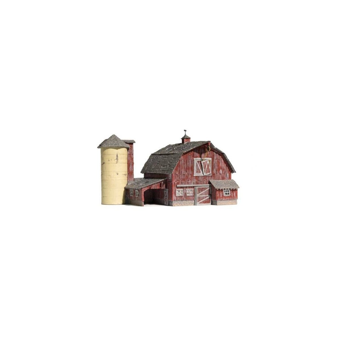 Old Weathered Barn - Built-&-Ready Landmark Structures(R) -- Assembled - 7-13/16 x 5-11/16′ 19., HO, Woodland Scenics 5038