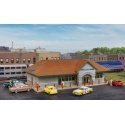 Modern Suburban Station -- Kit - 5-3/4 x 3-5/8 x 1-3/4′ 14.6 x 9.2 x 4.4cm, N, Walthers Cornerstone 3887