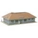 Modern Suburban Station -- Kit - 5-3/4 x 3-5/8 x 1-3/4′ 14.6 x 9.2 x 4.4cm, N, Walthers Cornerstone 3887