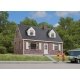 Brick Cape Cod House -- Kit - 4-1/4 x 3-5/8 x 3′ 10.7 x 9.2 x 7.6cm, HO, Walthers Cornerstone 3774