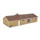 Ranch House with Attached 2-Car Garage -- Kit - 7-3/4 x 4-3/16 x 2-3/8′ 19.6 x 10.6 x 6cm, HO, Walthers Cornerstone 4155