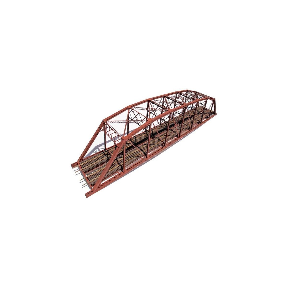 200` Double-Track Heavy-Duty Laced-Parker-Truss Bridge -- Kit - 28-1/4 x 4-3/4` 71.8 x 12.1cm, HO, Central Valley 1900