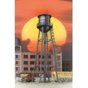 City Water Tower - Built-ups -- Assembled - Black - 3-3/4 x 3-3/4 x 11′ 9.3 x 9.3 x 27.5cm, HO, Walthers Cornerstone 2825
