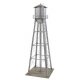 City Water Tower - Built-ups -- Assembled - Silver - 3-3/4 x 3-3/4 x 11′ 9.3 x 9.3 x 27.5cm, HO, Walthers Cornerstone 2826