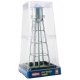 City Water Tower - Built-ups -- Assembled - Silver - 3-3/4 x 3-3/4 x 11′ 9.3 x 9.3 x 27.5cm, HO, Walthers Cornerstone 2826