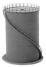 Oil Tank -- Kit - 4` 10.2 Diameter x 7` 17.8cm, HO, Tichy Train Group 7013
